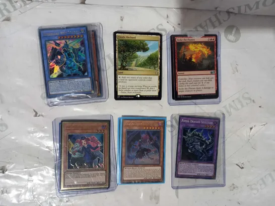 LOT OF MIXED ASSORTED TRADING CARDS TO INCLUDE MAGIC THE GATHERING, AND YU-GI-OH