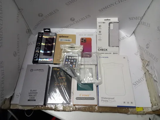 BOXED ASSORTMENT OF 10 MOBILE PHONE COVERS AND CASES, TO INCLUDE LUXIMAL, IDEAL, TECH21, ETC