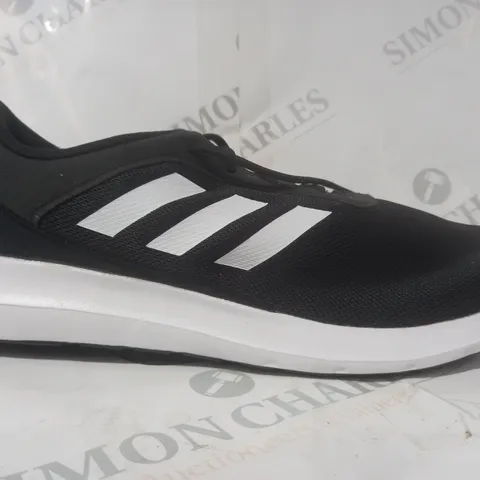 PAIR OF ADIDAS CORERACER SHOES IN BLACK/WHITE UK SIZE 10
