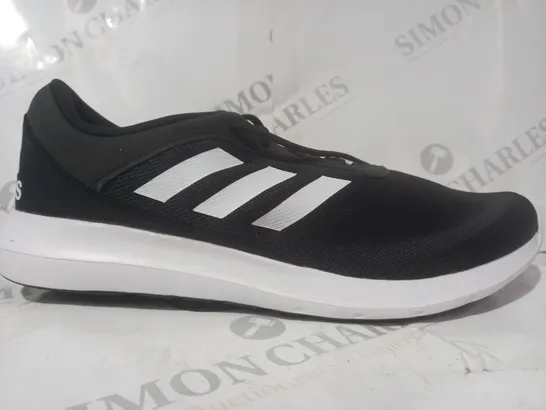 PAIR OF ADIDAS CORERACER SHOES IN BLACK/WHITE UK SIZE 10