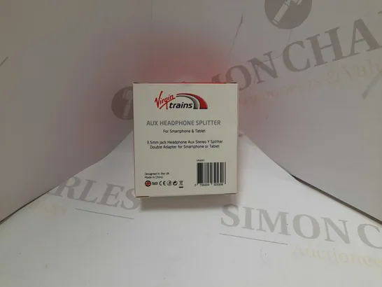 BOX OF APROX 10 VIRGIN TRAINS AUX HEADPHONES SPLITTERS 3.5MM