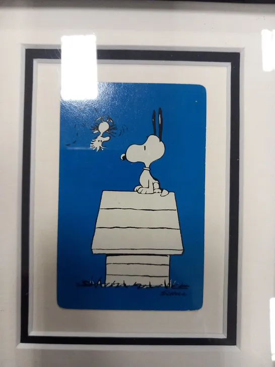 FRAMED SNOOPY AT HOME – BLUE