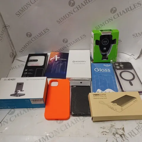 APPROXIMATELY 20 ASSORTED ITEMS TO INCLUDE TEMPERED GLASS, POWER BANKS AND PHONE CASES