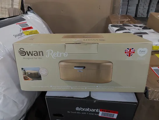 BOXED SWAN RETRO BREAD BIN 