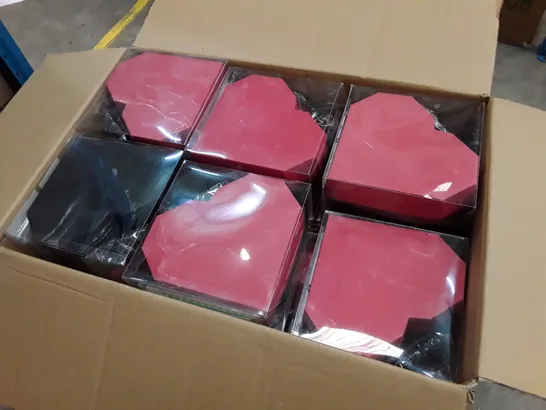 BOX CONTAINING APPROXIMATELY 16 HEART SHAPED GIFT BOXES