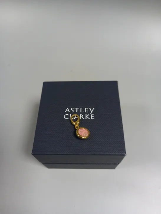BOXED ASTLEY CLARKE GOLD BIOGRAPHY RHODOCHROSITE EARRING CHARM