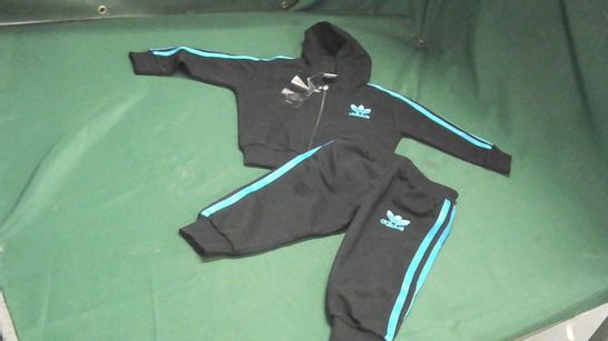 ADIDAS TRACKSUIT BLACK/BLUE (SIZE UNSPECIFIED)