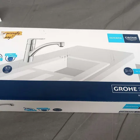 BOXED GROHE QUICK FIX 1/2" CONNECTION START KITCHEN MIXER LOW SPROUT