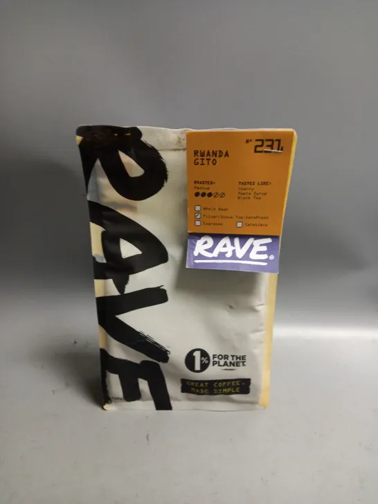 RAVE 250G FILTER/STOVE GROUND COFFEE 