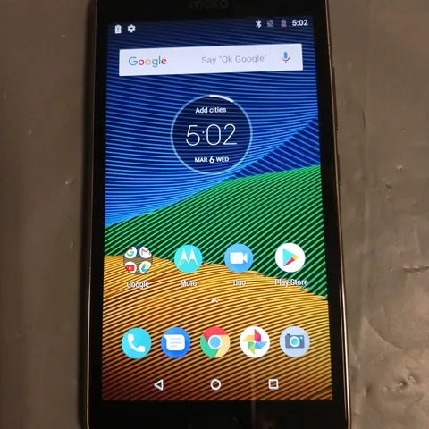 MOTOROLA MOTO G5 SMARTPHONE IN METALLIC GREY