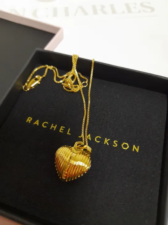 RACHEL JACKSON DECO GOLD LOVE HEART NECKLACE RRP £95