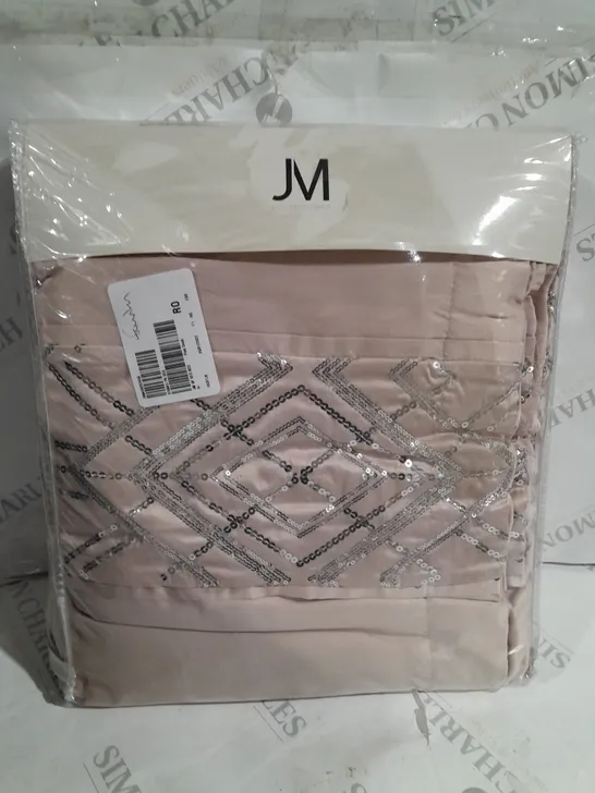 JM BY JULIEN MACDONALD DECO STYLE SEQUIN BEDDING 6 PIECE SET - PINK - DOUBLE