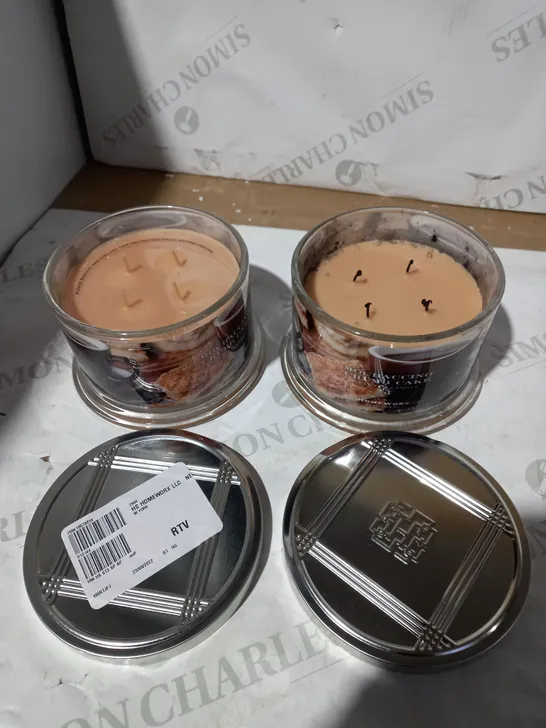 HOMEWORX BY HARRY SLATKIN & CO. 2X MOCHACCINO CRUMB CAKE 4 WICK CANDLES