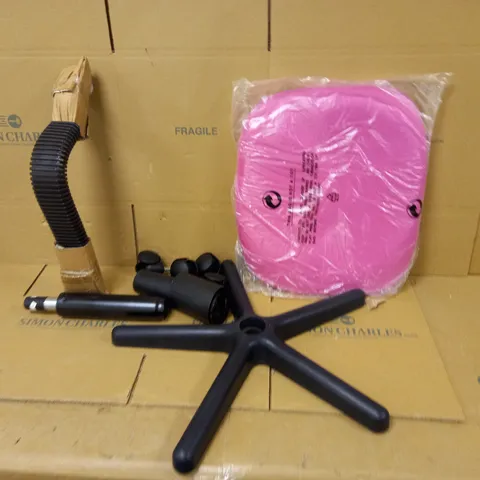 GAS LIFT OFFICE CHAIR PINK (1 BOX) 