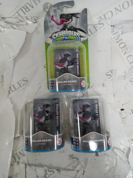 THREE SKYLANDERS SWAP FORCE ROLLER BRAWL FIGURES