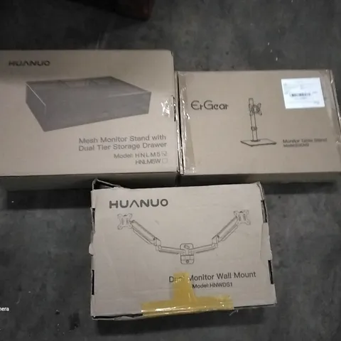 PALLET OF ASSORTED MONITOR STANDS, PLATFORMS, WALL MOUNTS ETC