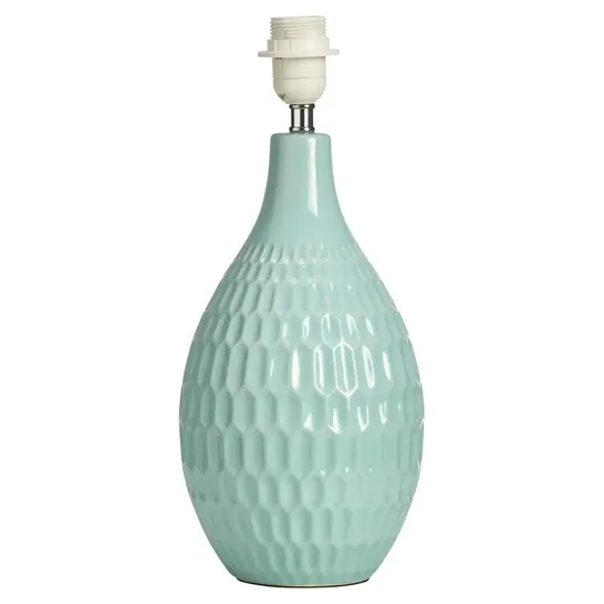 BOXED PITTSBURGH CERAMIC TABLE LAMP BASE - LIGHT BLUE (1 BOX)