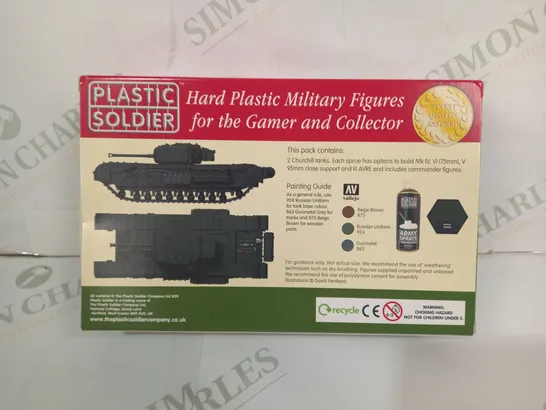 PLASTIC SOLDIER BRITISH CHURCHILL TANK 1/72 HARD PLASTIC MINIATURES