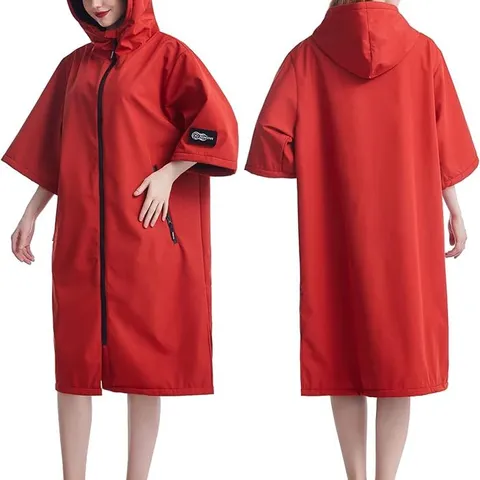 BAGGED AONYIYI UNISEX ADULT CHANGING ROBE WITH FLEECE FABRIC - RED (1 ITEM)