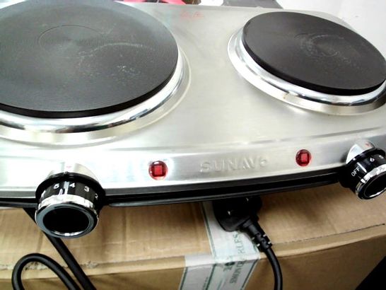 SUNAVO HOT PLATES FOR COOKING, ELECTRIC HOB WITH HANDLES, STAINLESS STEEL HOT PLATE