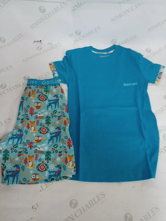 GOOLIES PYJAMAS LAP LAND SHORTS & T-SHIRT - 5-6 YEARS