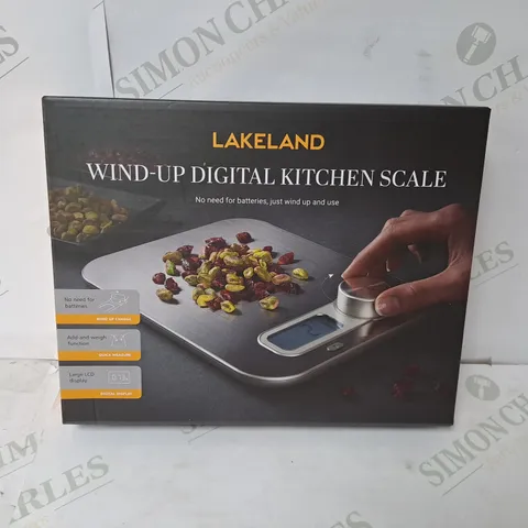BOXED LAKELAND WIND-UP DIGITAL KITCHEN SCALE 