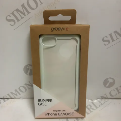 BOX OF 100 BRAND NEW GROOV-E IPHONE 6/7/8/SE BUMPER PHONE CASES IN WHITE 