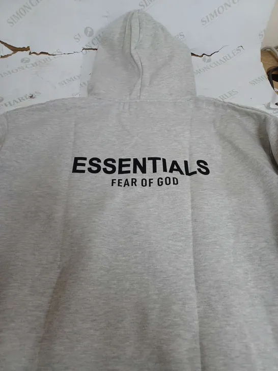 ESSENTAILS FEAR OF GOD GREY HOODIE - XL