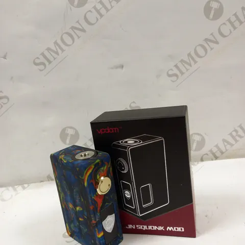 LEON SQUONK MOD BY VPDAM  WITH A REPLACEMENT SQUONK BOTTLE AND 18650 BATTERY SLEEVE ADAPTOR AND 1 USER MANUAL - BLUE 