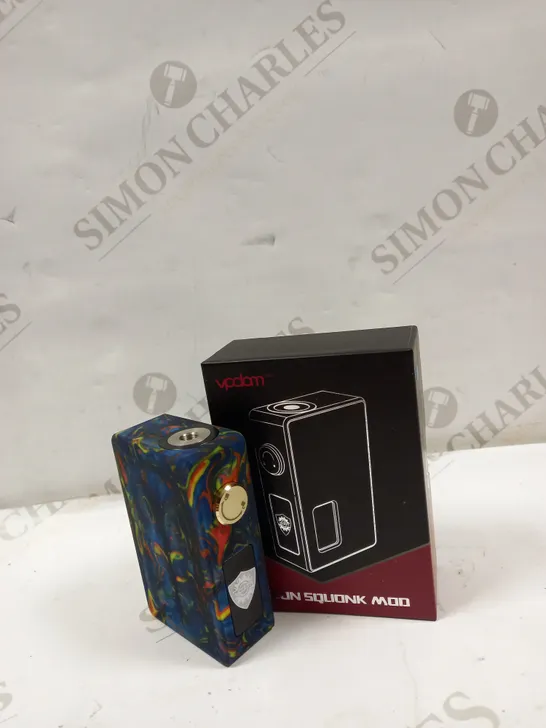 LEON SQUONK MOD BY VPDAM  WITH A REPLACEMENT SQUONK BOTTLE AND 18650 BATTERY SLEEVE ADAPTOR AND 1 USER MANUAL - BLUE 