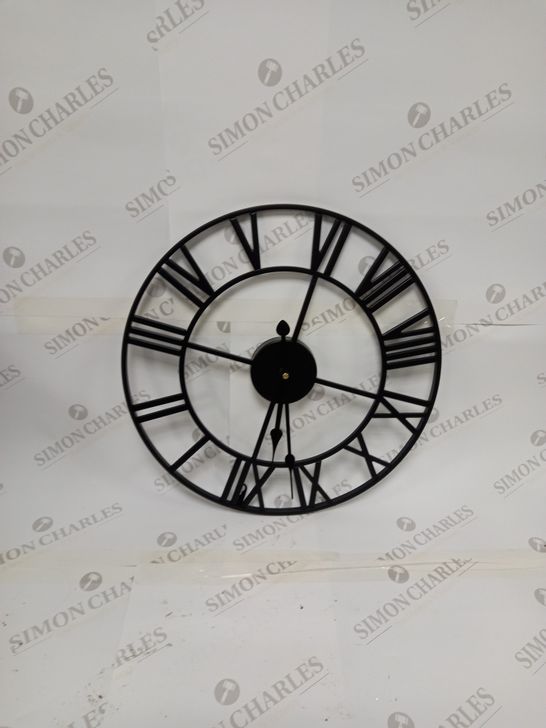 ROMAN NUMERALS WALL CLOCK IN BLACK