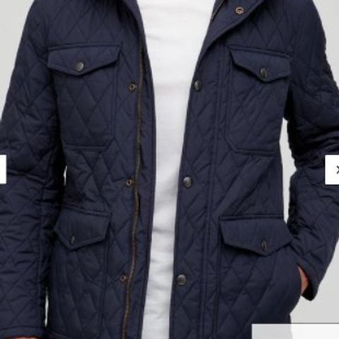BRAND NEW MENS QUILTED JACKET - NAVY - 2XL