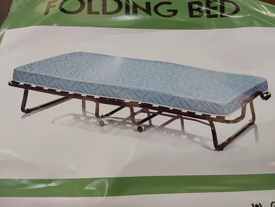 BOXED FOLDING BED WITH 10CM DEEP MATTRESS 