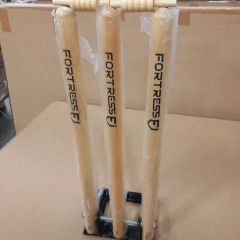 THREE SETS OF FORTRESS SPRING BACK CRICKET STUMPS