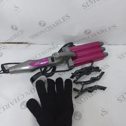 BOXED ENVIE TRIPLE BARRELLED CURLING TONGS 