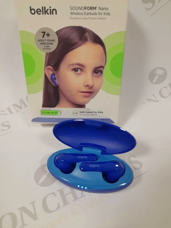 BOXED BELKIN SOUNDFORM NANO WIRELESS EARBUDS FOR KIDS