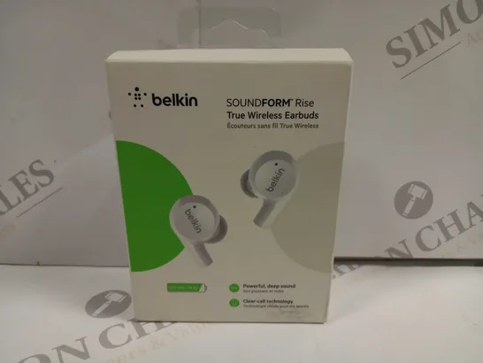 SEALED BELKIN SOUNDFORM RISE TRUE WIRELESS EARBUDS