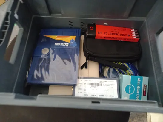 LOT OF ASSORTED STATIONARY ITEMS TO INCLUDE NOTEBOOKS, PENS AND BLUE TAK