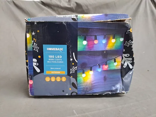 BOXED HOMEBASE 180 LED BERRY LIGHTS OUTDOOR