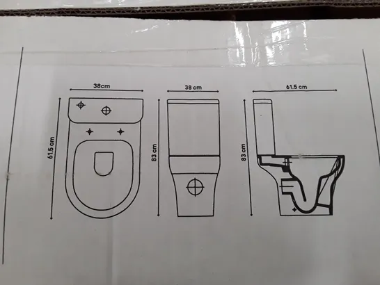 BOXED GOODHOME MALO RIMLESS CLOSE COUPLED TOILET  