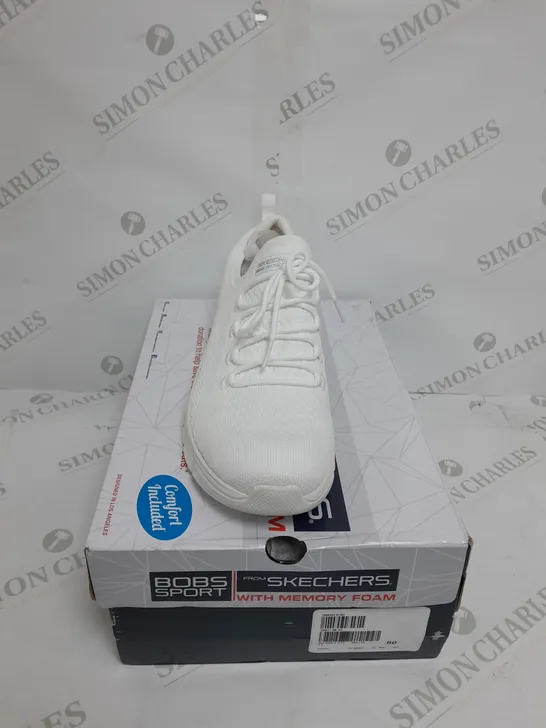 BOBS SPORT BY SKETCHERS WHITE TRAINERS SIZE 8