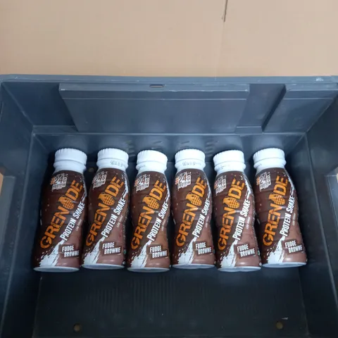 LOT OF 6 GRENADE PROTEIN SHAKE FUDGE BROWNIE FLAVOUR 330ML