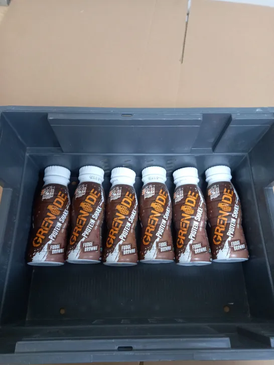 LOT OF 6 GRENADE PROTEIN SHAKE FUDGE BROWNIE FLAVOUR 330ML