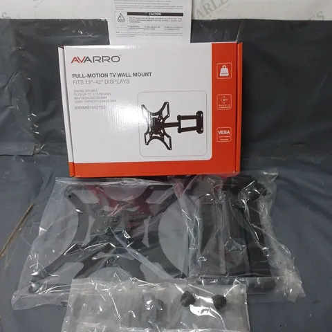 AVARRO FULL MOTION TV WALL MOUNT FITS 13" - 42" DISPLAYS