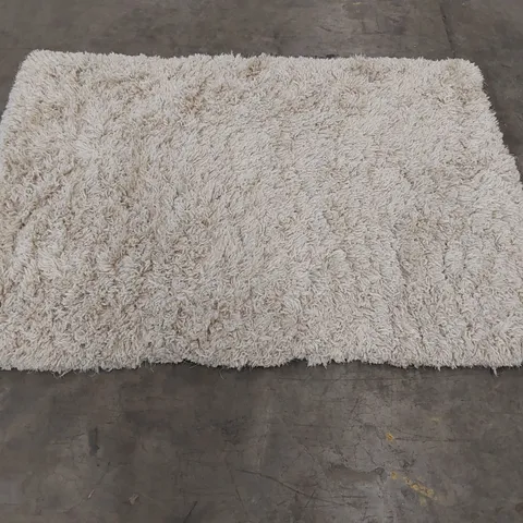 BAGGED ASIATIC FLUFFY SHAGGY LATTE RUG - 120 x 170cm