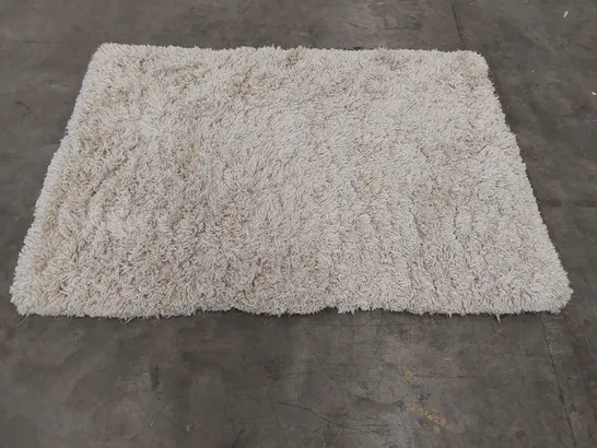 BAGGED ASIATIC FLUFFY SHAGGY LATTE RUG - 120 x 170cm