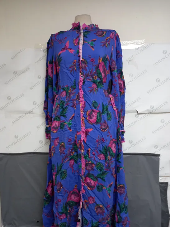 MONSOON FLORAL PATTERN BUTTONED DRESS SIZE 10