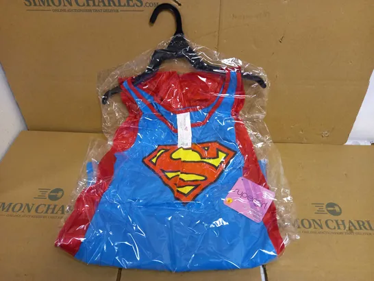 BOX OF APPROX 35 SUPERGIRL DRESSES WITH CAPE - SIZE SMALL