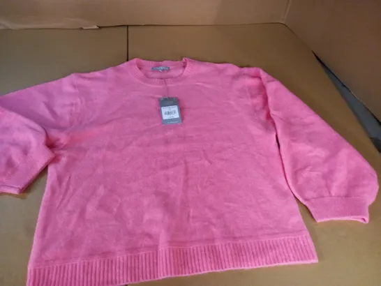 OLIVER BONAS PINK OTTOMAN PINK DETAIL KNIT JUMPER - 10