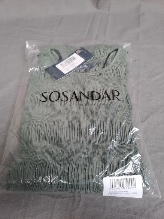 SEALED SOSANDAR PLISSE ANGEL SLEEVE T-SHIRT DRESS - SIZE 6